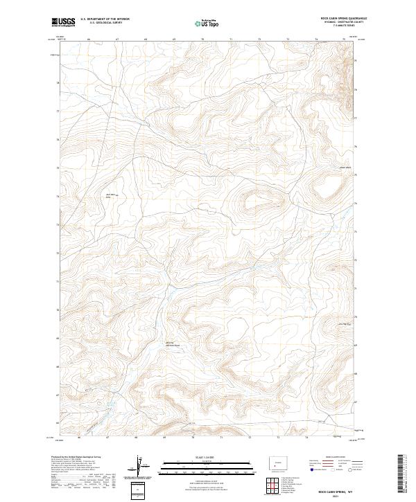 Rock Cabin Spring, WY — USGS 7.5-minute topo (2021)