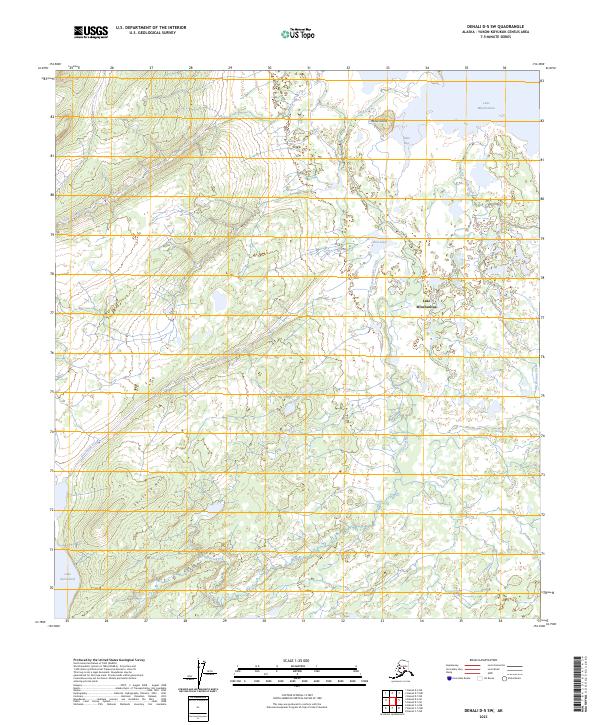 Denali D-5 SW, AK — USGS 7.5-minute topo (2023)