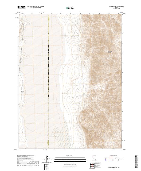 Tohakum Peak SE, NV — USGS 7.5-minute topo (2021)