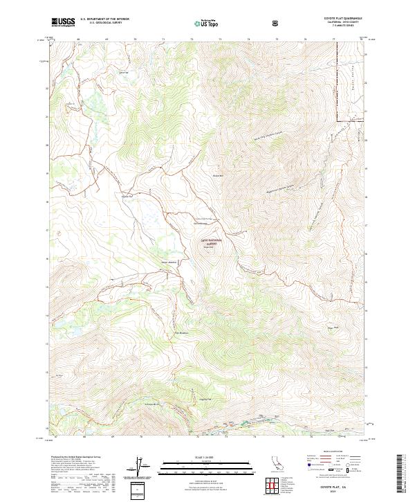 Coyote Flat, CA — USGS 7.5-minute topo (2021)