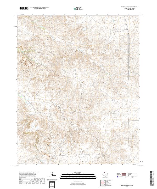 Berry Sand Draw, TX — USGS 7.5-minute topo (2022)