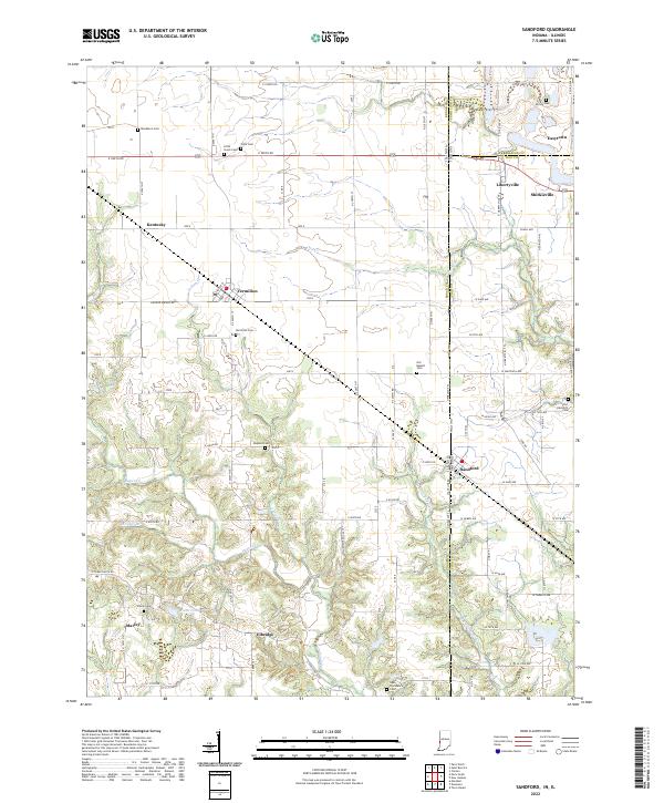 Sandford, IN-IL — USGS 7.5-minute topo (2022)