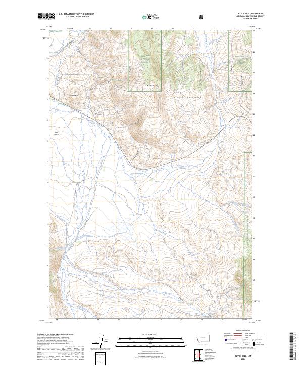 Butch Hill, MT — USGS 7.5-minute topo (2024)