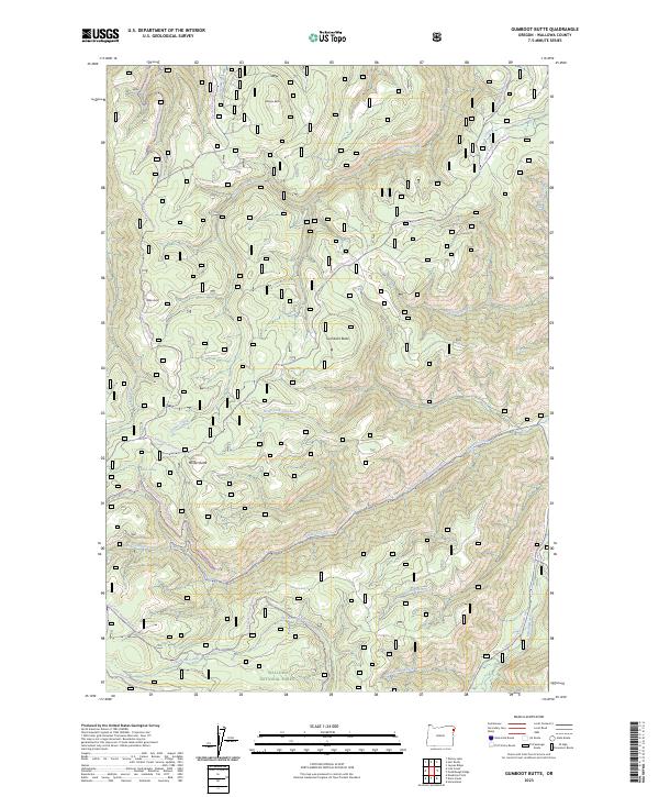 Gumboot Butte, OR — USGS 7.5-minute topo (2023)