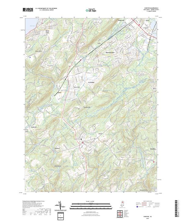 Chester, NJ — USGS 7.5-minute topo (2023)