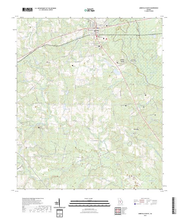 Abbeville South, GA — USGS 7.5-minute topo (2024)