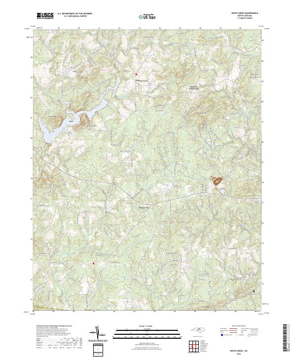 White Cross, NC — USGS 7.5-minute topo (2022)