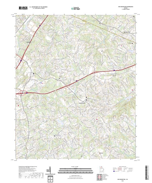 Hog Mountain, GA — USGS 7.5-minute topo (2024)