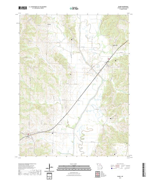 Elmer, MO — USGS 7.5-minute topo (2021)