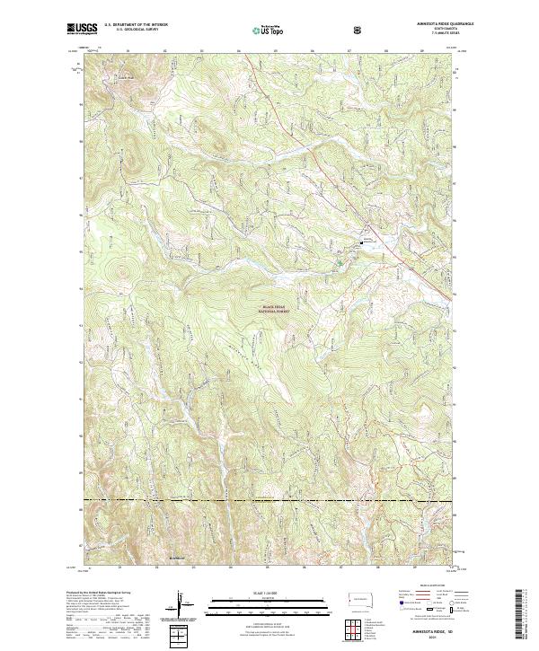 Minnesota Ridge, SD — USGS 7.5-minute topo (2021)