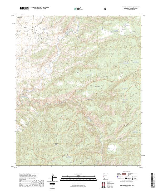 Milligan Mountain, NM — USGS 7.5-minute topo (2023)