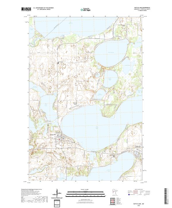 Battle Lake, MN — USGS 7.5-minute topo (2022)