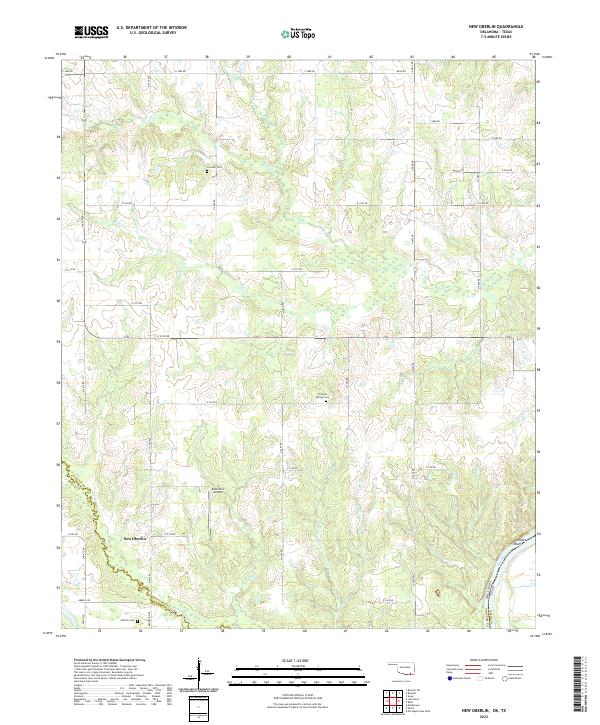 New Oberlin, OK-TX — USGS 7.5-minute topo (2022)