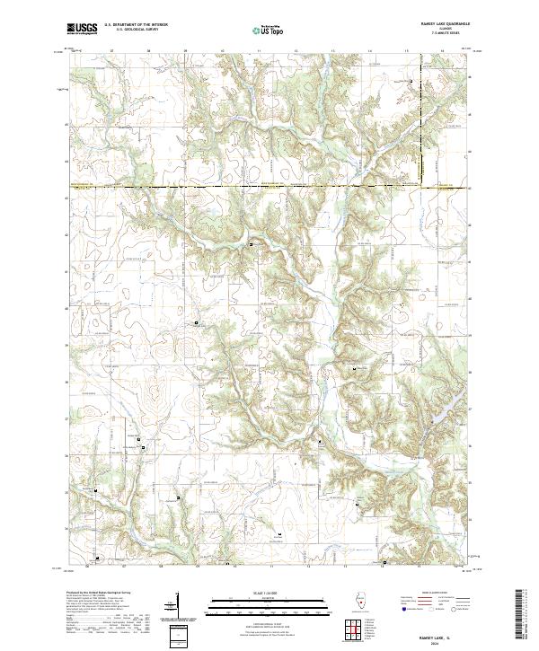 Ramsey Lake, IL — USGS 7.5-minute topo (2024)