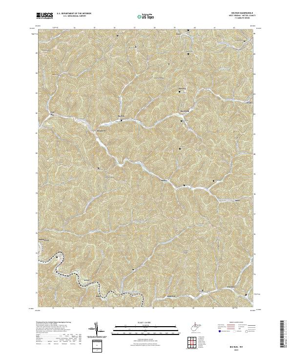 Big Run, WV — USGS 7.5-minute topo (2023)