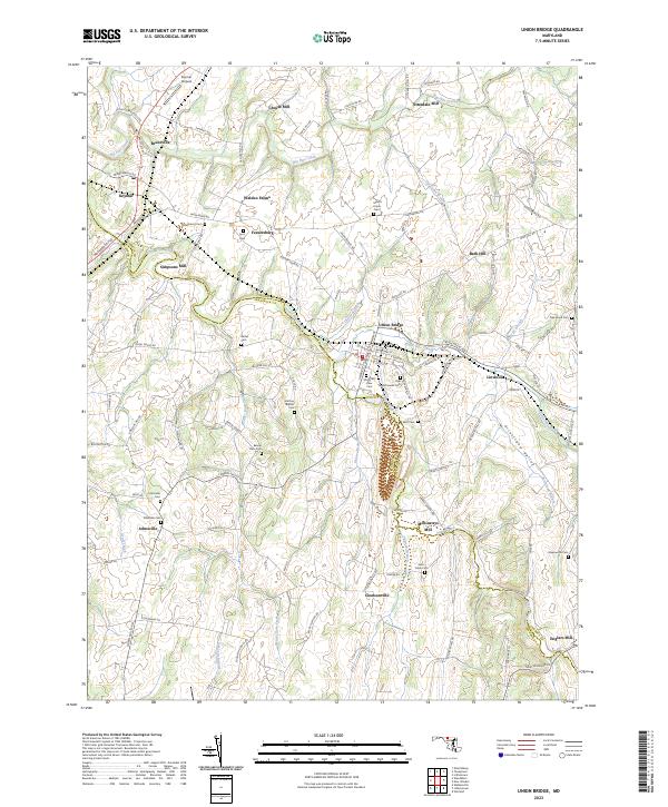 Union Bridge, MD — USGS 7.5-minute topo (2023)