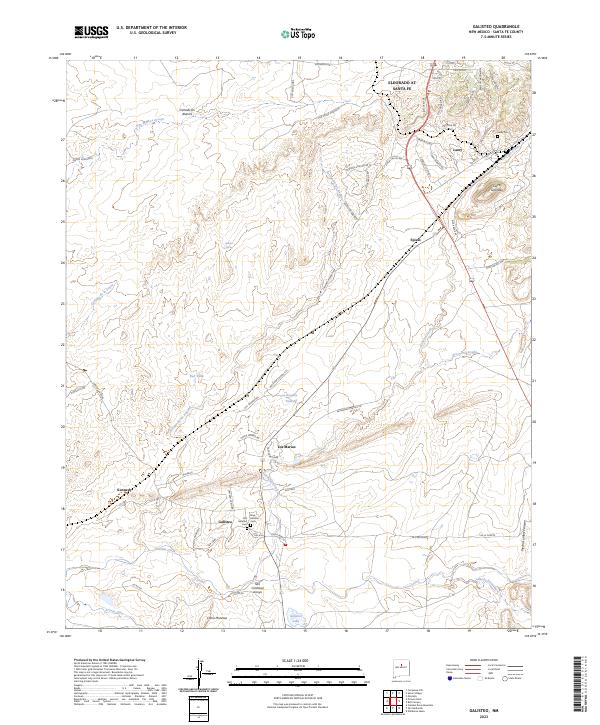 Galisteo, NM — USGS 7.5-minute topo (2023)