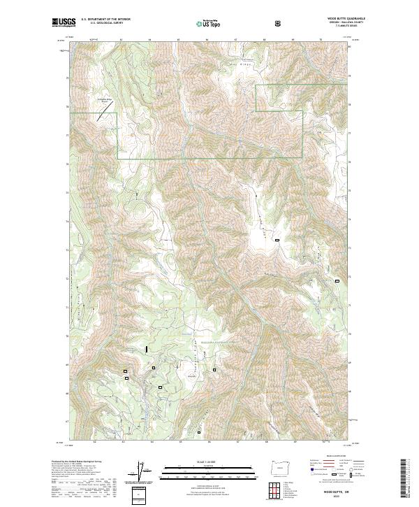 Wood Butte, OR — USGS 7.5-minute topo (2023)