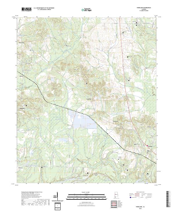 Forkland, AL — USGS 7.5-minute topo (2024)