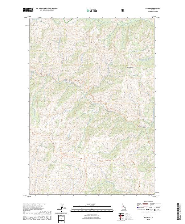 Big Baldy, ID — USGS 7.5-minute topo (2024)