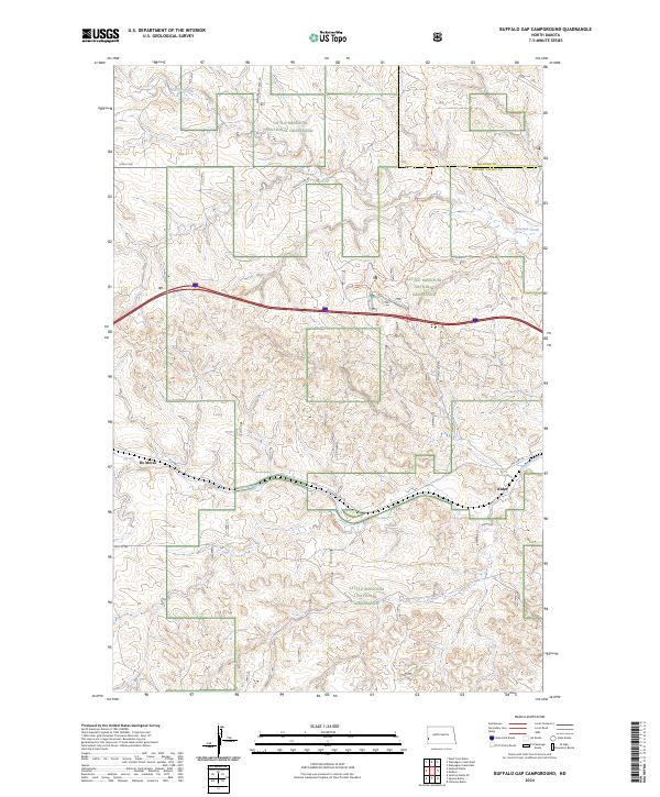 Buffalo Gap Campground, ND — USGS 7.5-minute topo (2024)