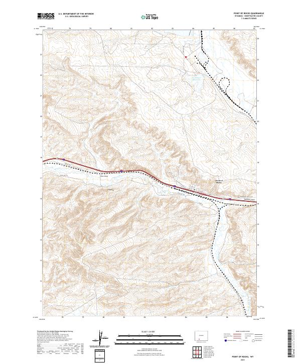 Point of Rocks, WY — USGS 7.5-minute topo (2021)
