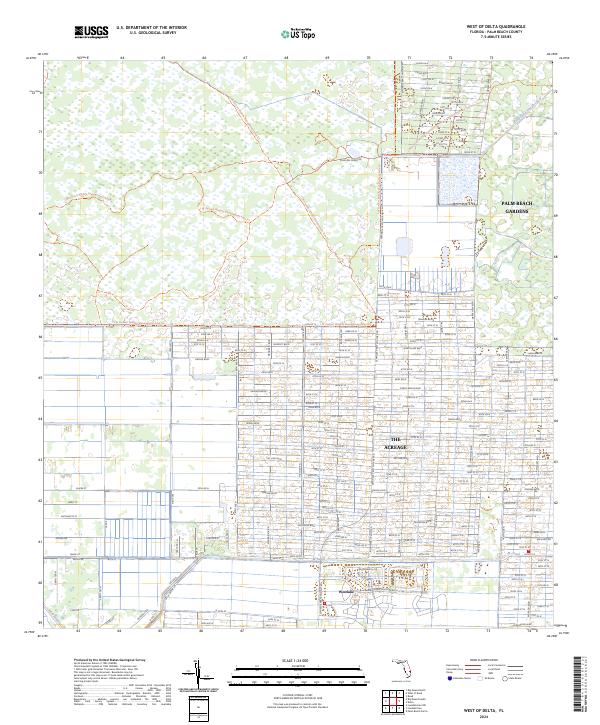 West of Delta, FL — USGS 7.5-minute topo (2024)