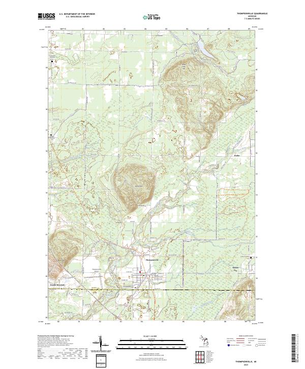 Thompsonville, MI — USGS 7.5-minute topo (2023)
