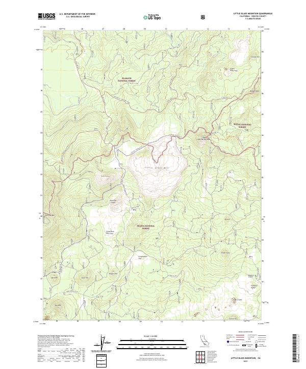 Little Glass Mountain, CA — USGS 7.5-minute topo (2021)