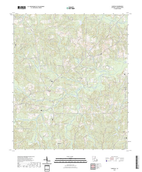 Cadeville, LA — USGS 7.5-minute topo (2024)