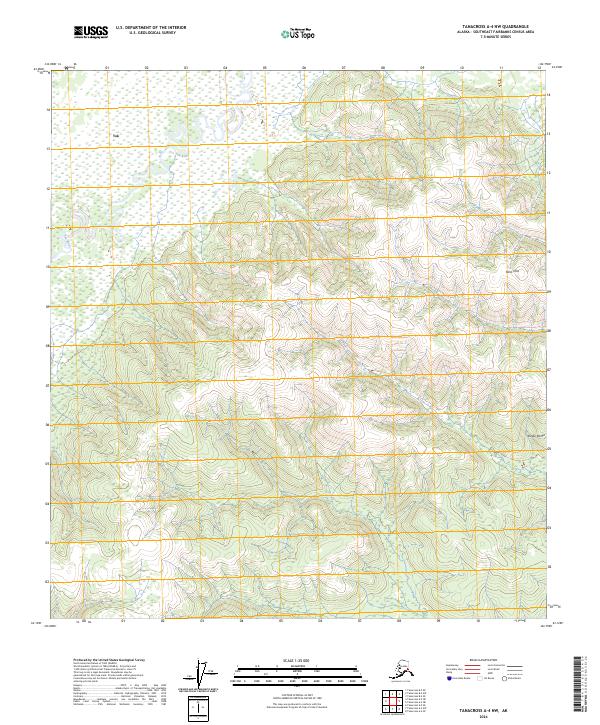 Tanacross A-4 NW, AK — USGS 7.5-minute topo (2024)