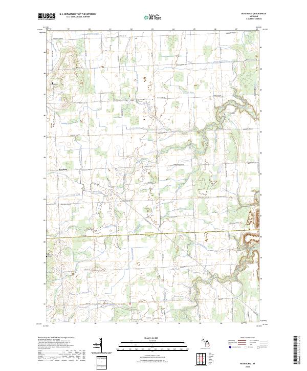 Roseburg, MI — USGS 7.5-minute topo (2023)