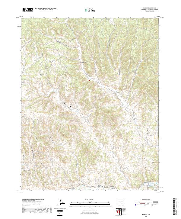 Madrid, CO — USGS 7.5-minute topo (2022)