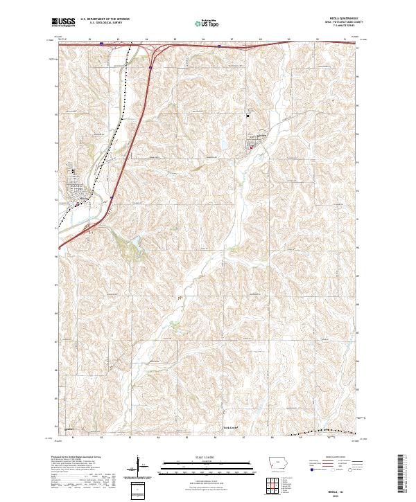 Neola, IA — USGS 7.5-minute topo (2022)
