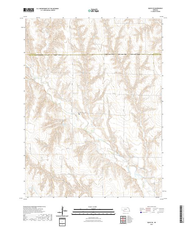 Quick SE, NE — USGS 7.5-minute topo (2021)