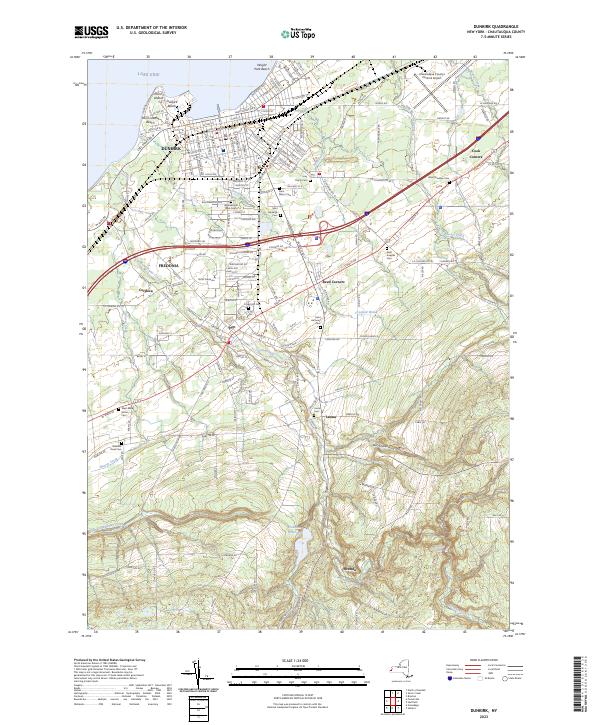 Dunkirk, NY — USGS 7.5-minute topo (2023)