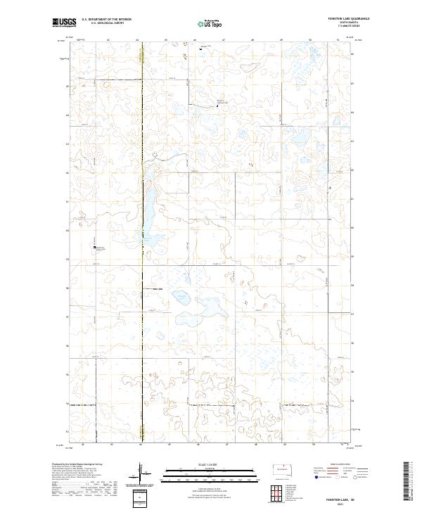 Feinstein Lake, SD — USGS 7.5-minute topo (2021)