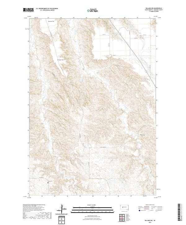 Hilland NW, SD — USGS 7.5-minute topo (2021)
