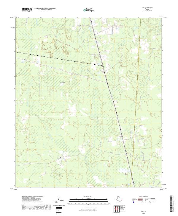 Gist, TX — USGS 7.5-minute topo (2022)