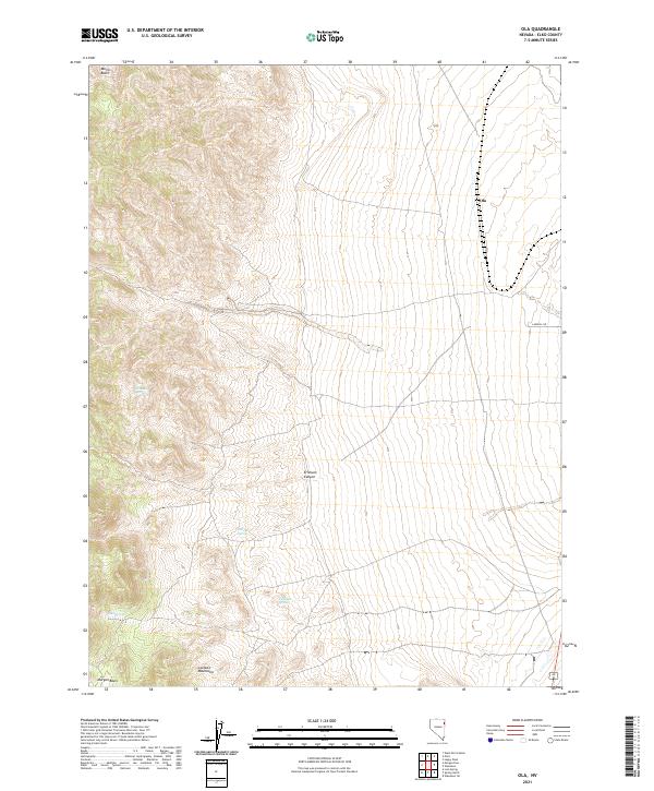 Ola, NV — USGS 7.5-minute topo (2021)