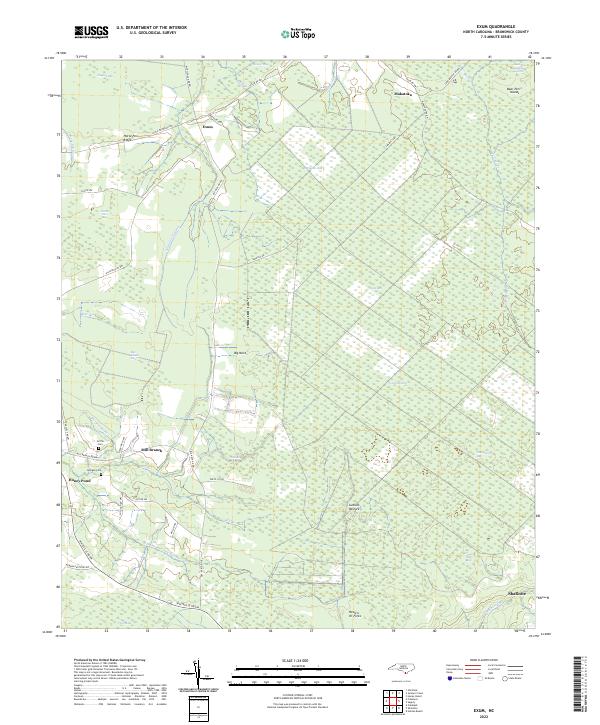 Exum, NC — USGS 7.5-minute topo (2022)