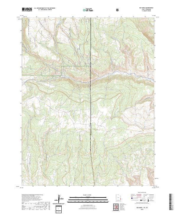 Ray Mesa, UT-CO — USGS 7.5-minute topo (2023)