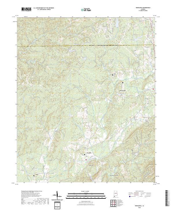Weogufka, AL — USGS 7.5-minute topo (2024)