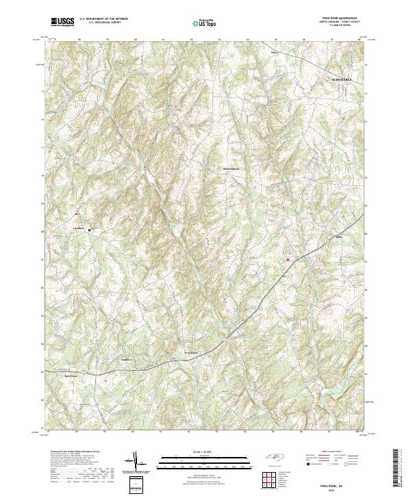 Frog Pond, NC — USGS 7.5-minute topo (2022)
