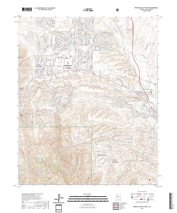 Prescott Valley South, AZ — USGS 7.5-minute topo (2023)