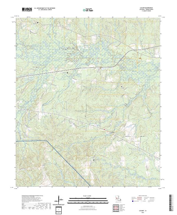 Lacamp, LA — USGS 7.5-minute topo (2024)