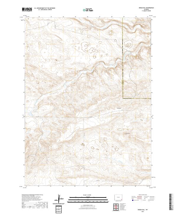 Indian Hill, WY — USGS 7.5-minute topo (2021)