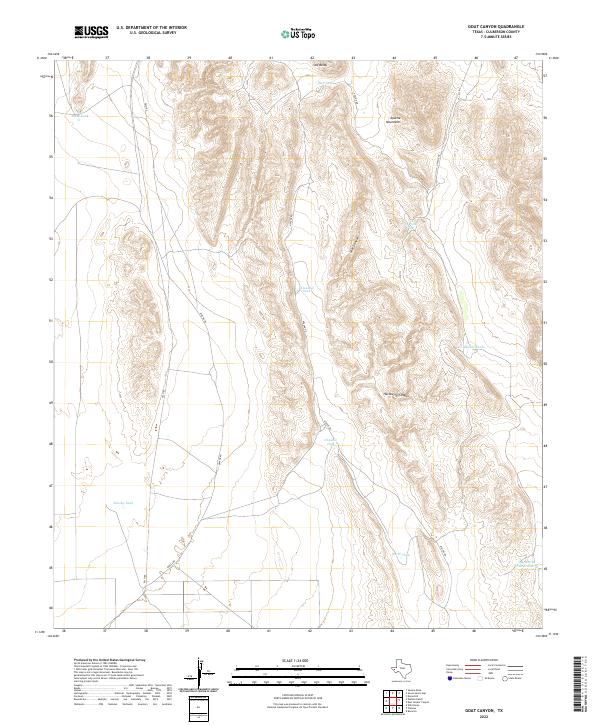 Goat Canyon, TX — USGS 7.5-minute topo (2022)