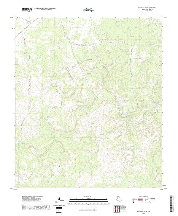 Boneyard Draw, TX — USGS 7.5-minute topo (2022)