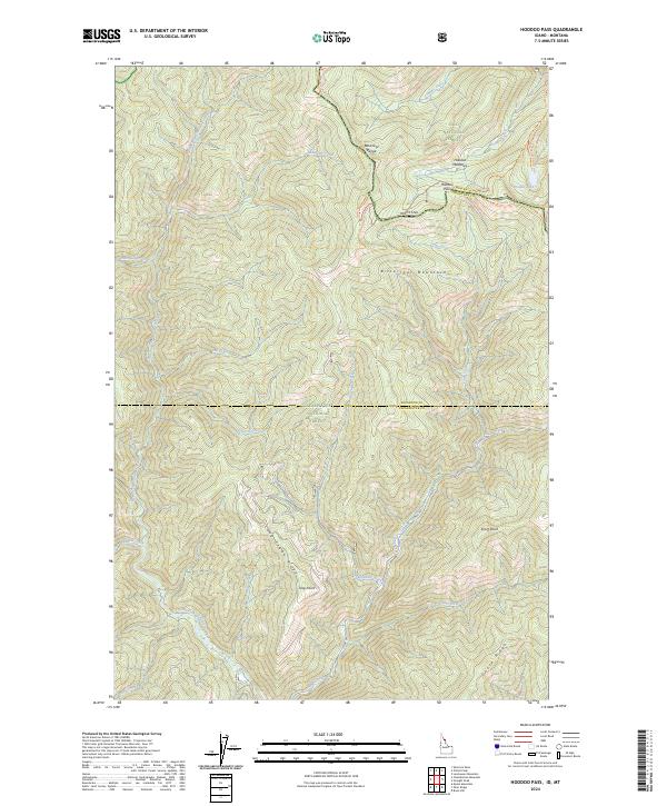 Hoodoo Pass, ID-MT — USGS 7.5-minute topo (2024)